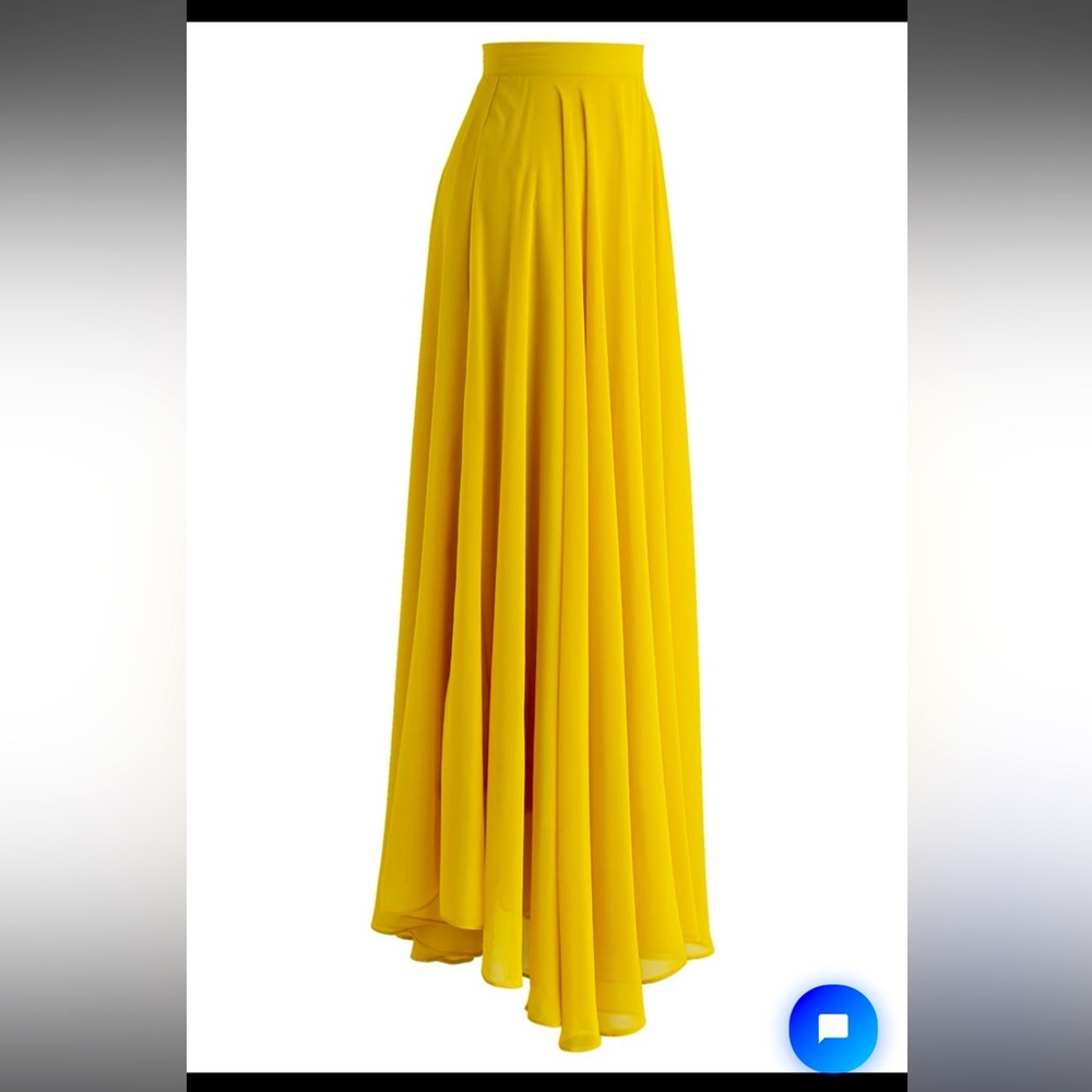 Chicwish chiffon long skirt- Mustard